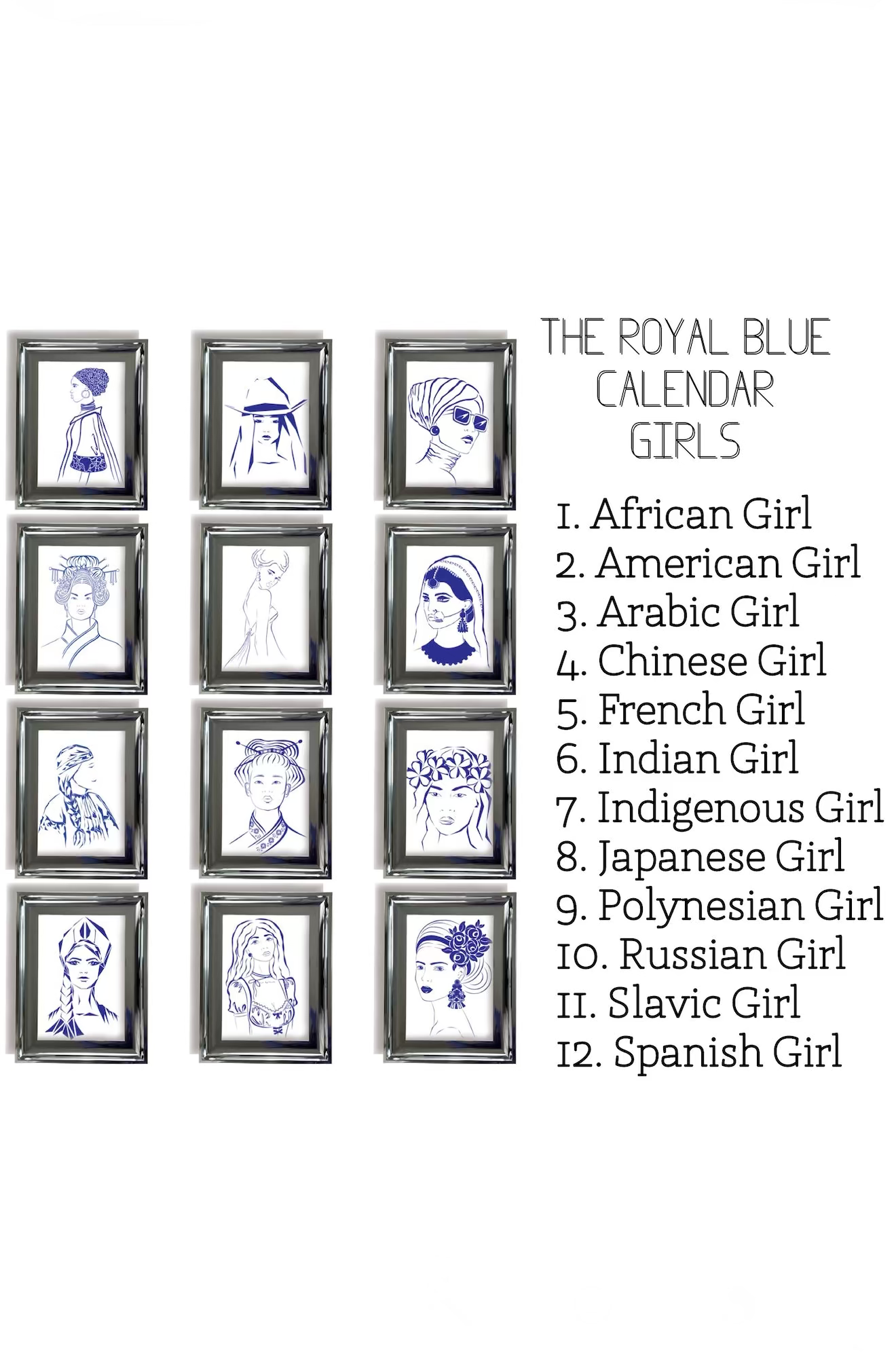 The Royal Blue Calendar Girls (Original A4)