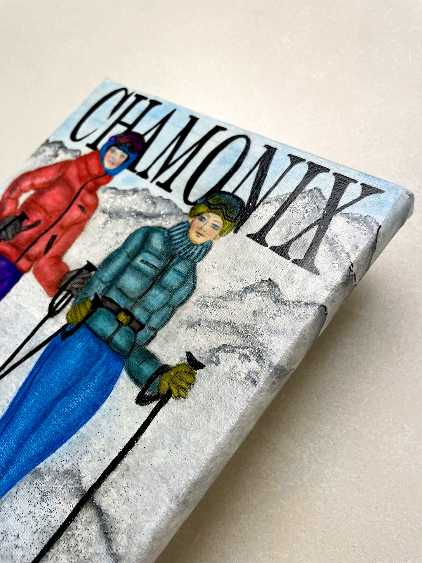Chamonix Girls on Canvas (Custom Order)