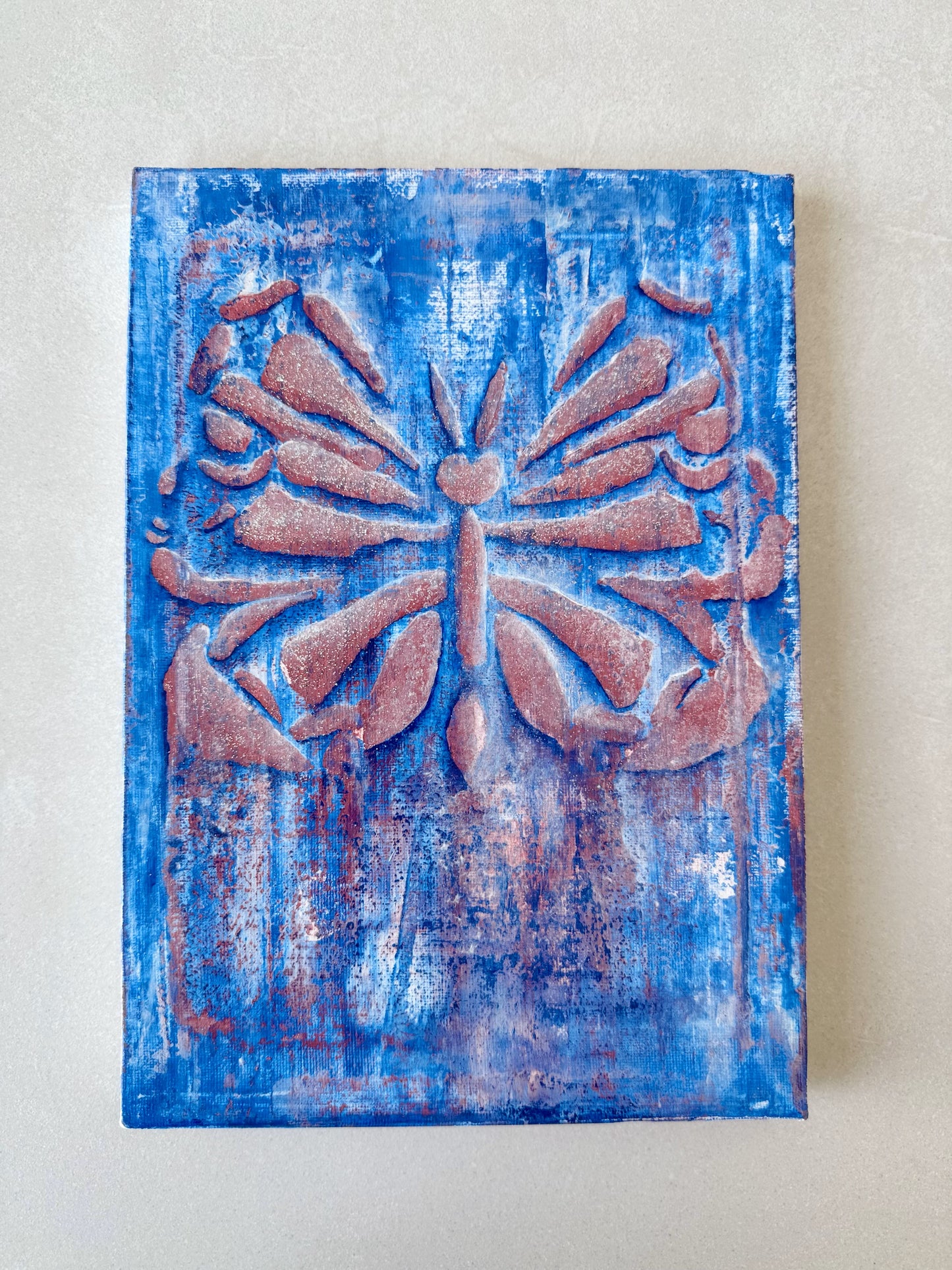 Terracotta Butterfly on Canvas (Custom Order)